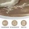 Kokosnoot - Water - Beige - Spetters Akoestische PET Vilt - Rond klein -closeup_NL