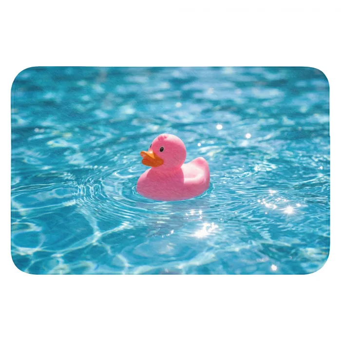 Badeend - Dobberend - Roze WCmat klein -3d