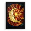 Mozaïek - Glas - Maan - Donkerblauw fotolijst zwart zonder passe partout klein -3d