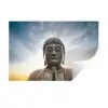 Boeddha hoofd - Buddha - Lucht - Spiritueel - Meditatie Muursticker klein -3d