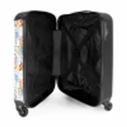 Zomer strand print kleurrijk NBS - Handbagage koffer - Volwassenen Unisex middel -binnenkant