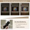 Panda - Dieren - Kleur - Verf - Zwart Light Box met batterij (Wandlamp kind) middel -USP_dimbaarNL