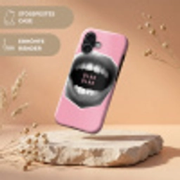 Mond - BLAH BLAH - Roze Toughcase MagSafe Apple iPhone 17 klein -USP_RandenV_DE