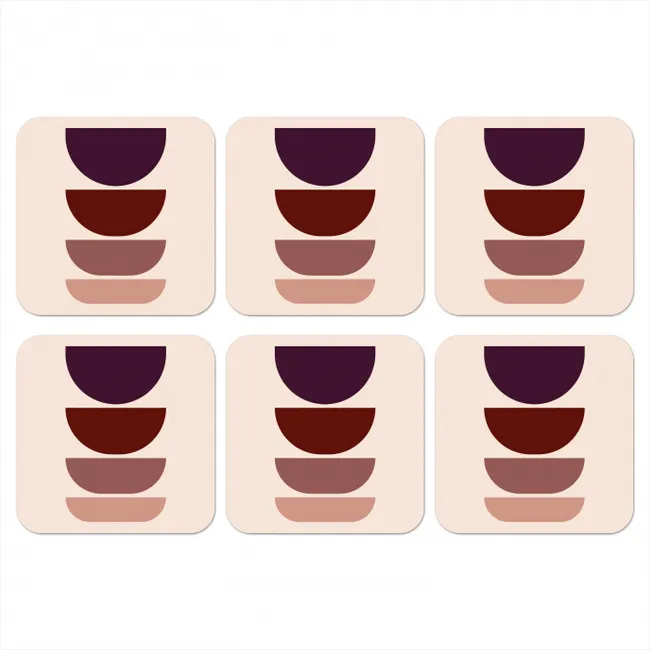 Coaster - Harmonious - Symmetrical - Red