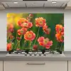 Bloemenveld - Zonnestralen - Oranje keuken achterwand spatscherm klein -3d_website