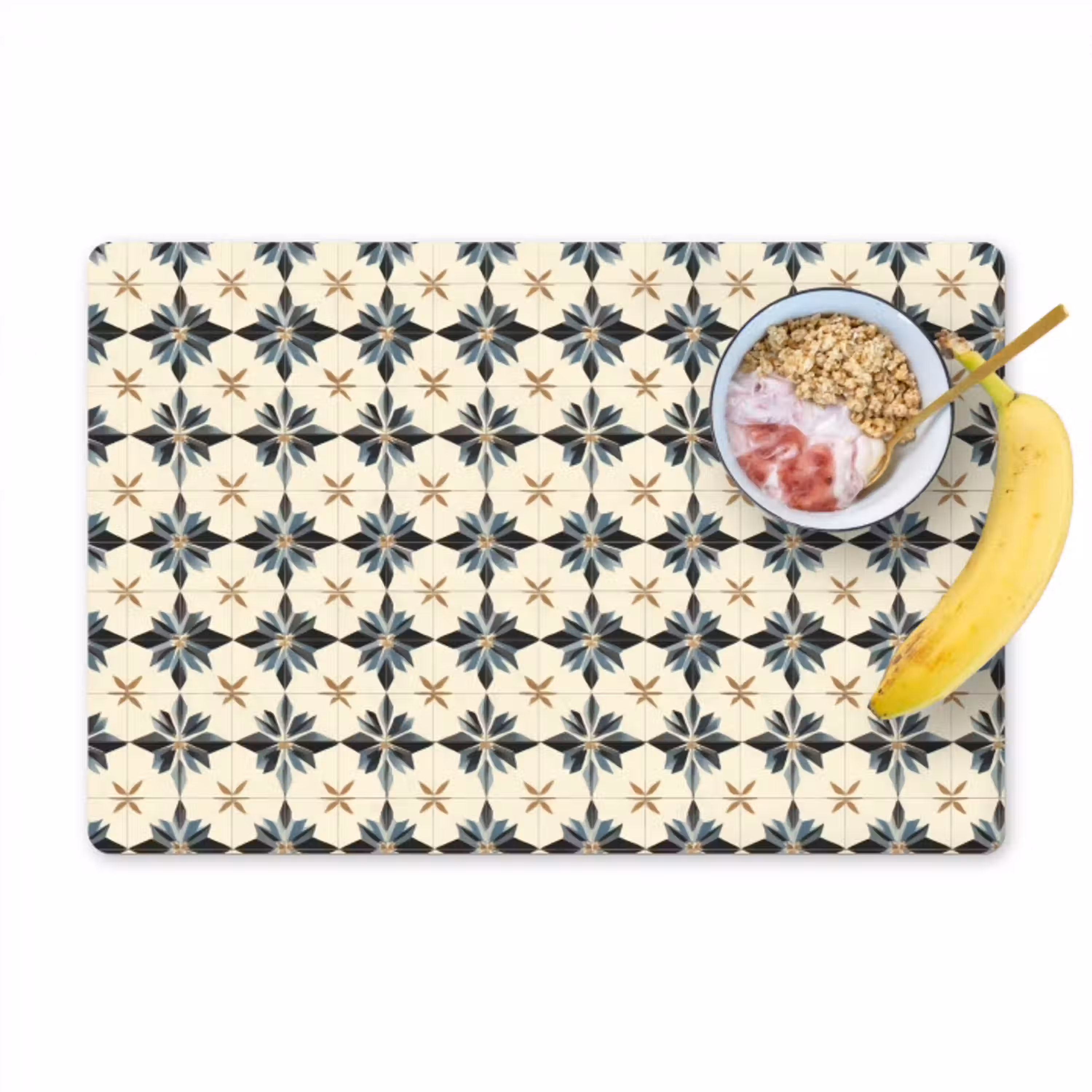 Sierlijk - Ornament - Blauw Placemat vinyl groot 368 -zzzproduct_Kitchenyeah-website
