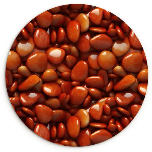 Rode - Glans -Stenen Wandcirkel kunststof plaat 5mm dik klein 188 -3d