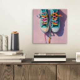 Sneakers - Veters - Kleurrijk - Schaduw aluminium wit klein -sfeer1