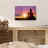Zonsondergang - Horizon - Boeddha beeld - Buddha -  Silhouette plexiglas 5mm klein -sfeer4
