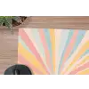 Illustratie - Zon - Pastelkleuren muismat rubber klein -closeup