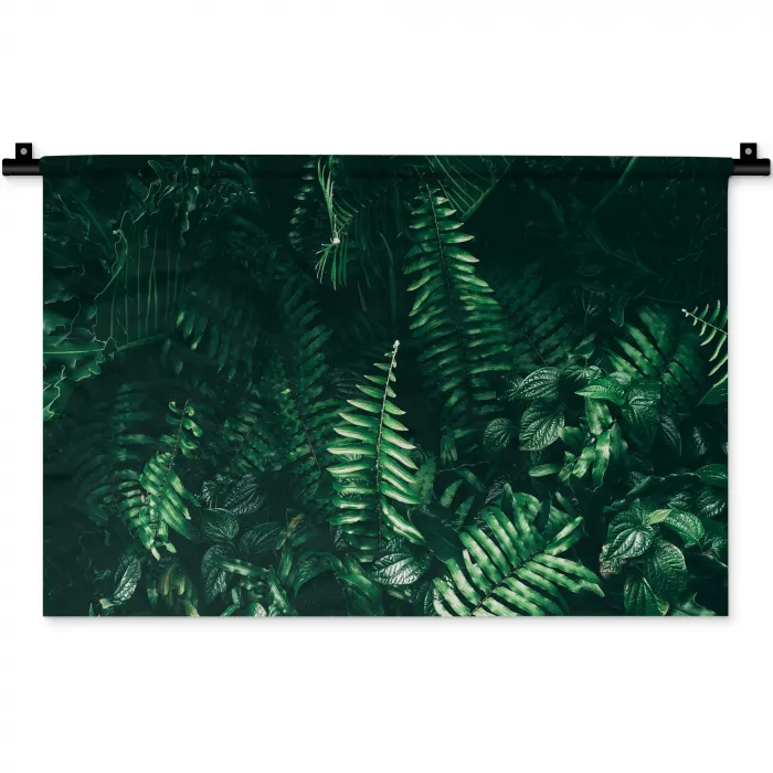 Bladeren - Jungle - Natuur - Tropisch - Planten Wandkleed katoen klein -zz3d