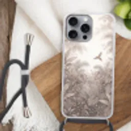 Papagaai - Jungle - Tropisch Hoesje iPhone 16 Pro Max met koord klein -sfeer4