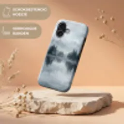 Bos - Meer - Mist - Natuur - Grijs Toughcase MagSafe Apple iPhone 17 klein -USP_RandenV_NL