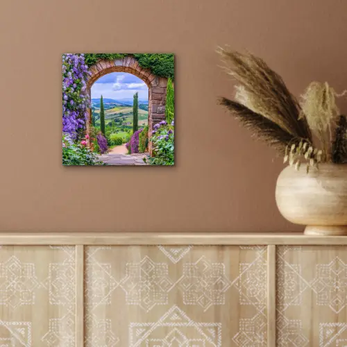 Doorkijk - Toscane - Landschap - Poort aluminium wit klein -sfeer4