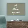 My kitchen, my rules - Spreuken - Quotes canvas 2cm klein -sfeer4