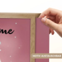 Maan - Monster - Roze Light Box met batterij (Wandlamp kind) middel -USP_websiteprintDE