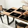 Bloemstuk - Vaas - Zwart Placemat vinyl groot -zzsfeer4_Kitchenyeah-website