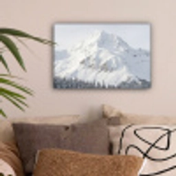 Berg - Sneeuw - Winter - Natuur - Wit canvas 2cm klein -sfeer1