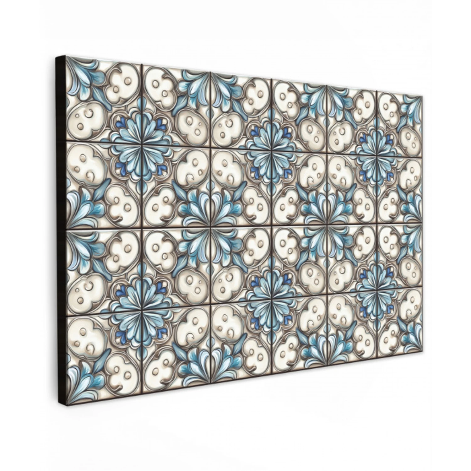 Barok - Tegel - Kleurrijk Tuinposter op houten frame 2 cm dik klein 845 -3d