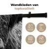 Schotse hooglander - Zwart - Wit - Sneeuwvlokken Wandkleed katoen klein -sfeer2