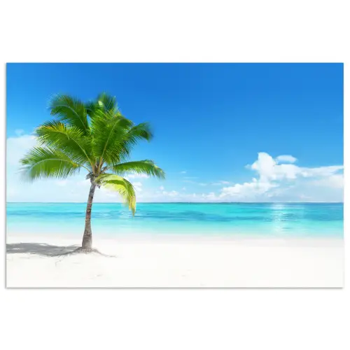 Palmboom - Strand - Zee - Zomer poster papier klein -3d