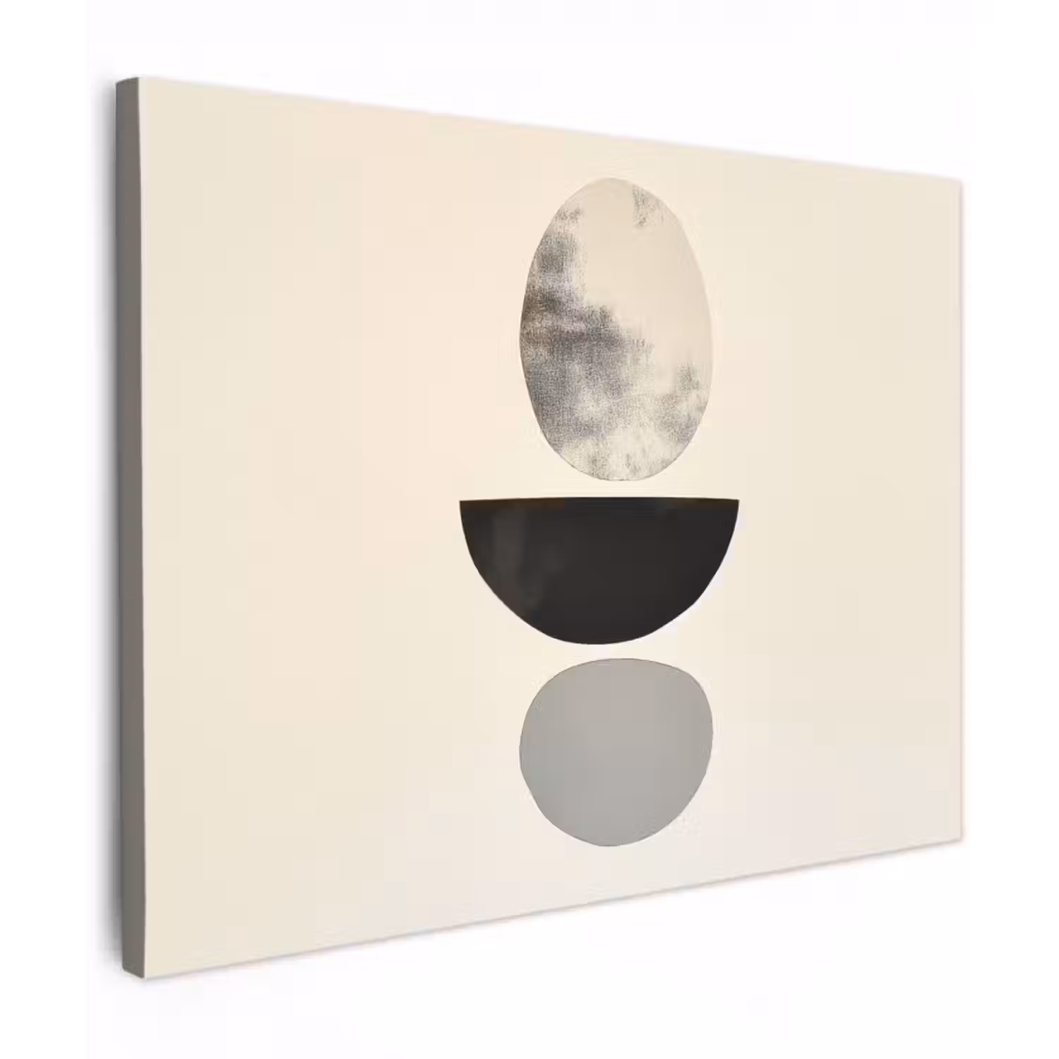 Leinwandbild - Beige - Japandi - Wabi sabi