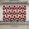 Rood - Druppelpatroon - Grafisch keuken achterwand spatscherm klein 900 -3d_website