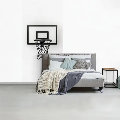 Basketbalbord - Minimalistisch - Zwart fotobehang vinyl groot -slaapkamer