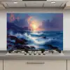 Golven - Zee - Kleurrijk - Rotsen keuken achterwand spatscherm klein -3d_website