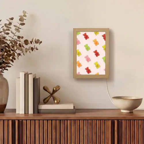 Kleur - Snoep - Roze Light Box met kabel (Tafellamp) klein -sfeer2