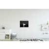 Knoflook - Zwart - Wit textielposter latten blank klein -kinderkamer
