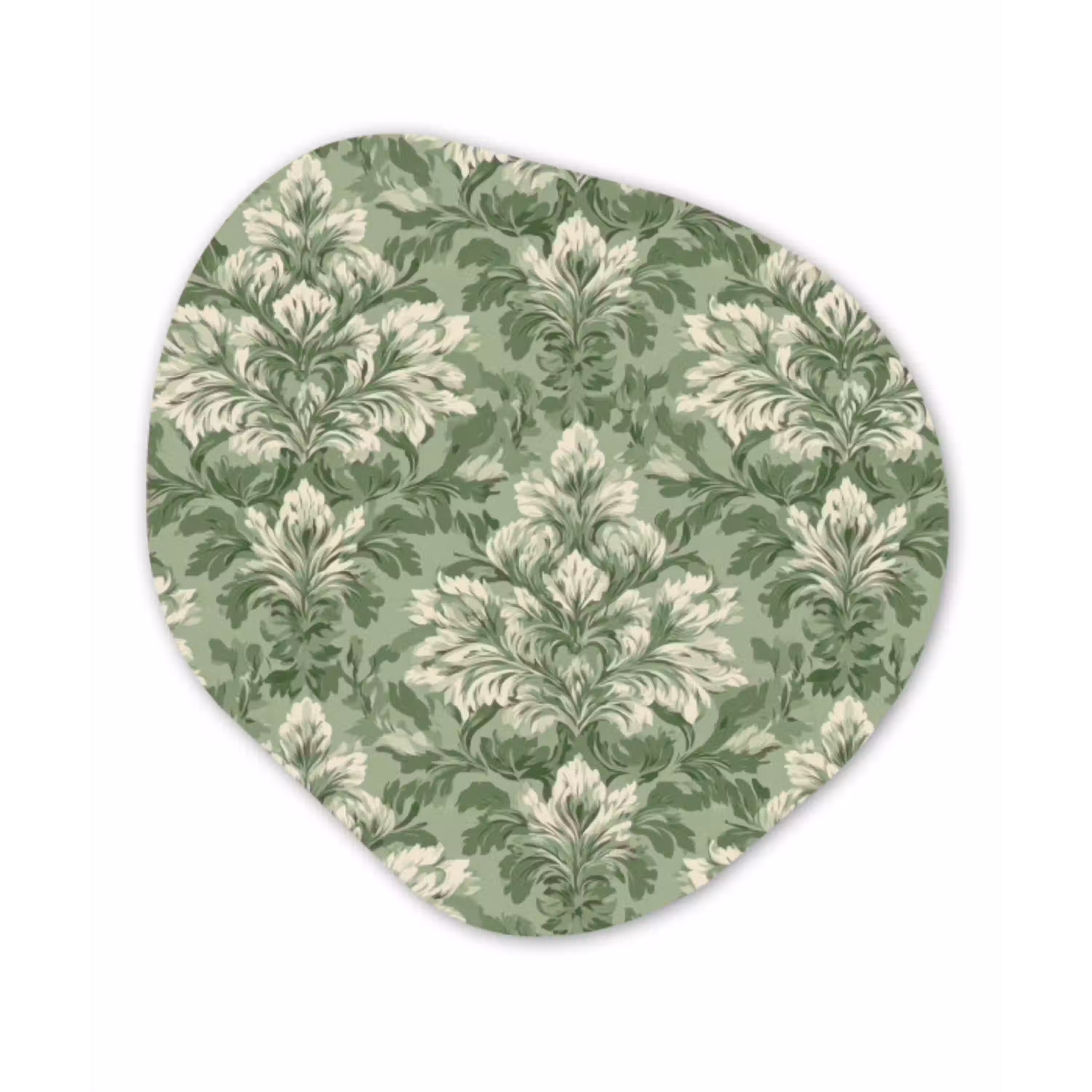 Sierlijk - Lichtgroen - Planten - Patroon - Getailleerd Wandcirkel Organisch Forex 3mm klein 629 -3d