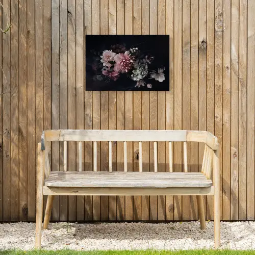 Bloemen - Vintage - Pastel - Zwart - Boeket Tuinposter op houten frame 2 cm dik klein -sfeer4