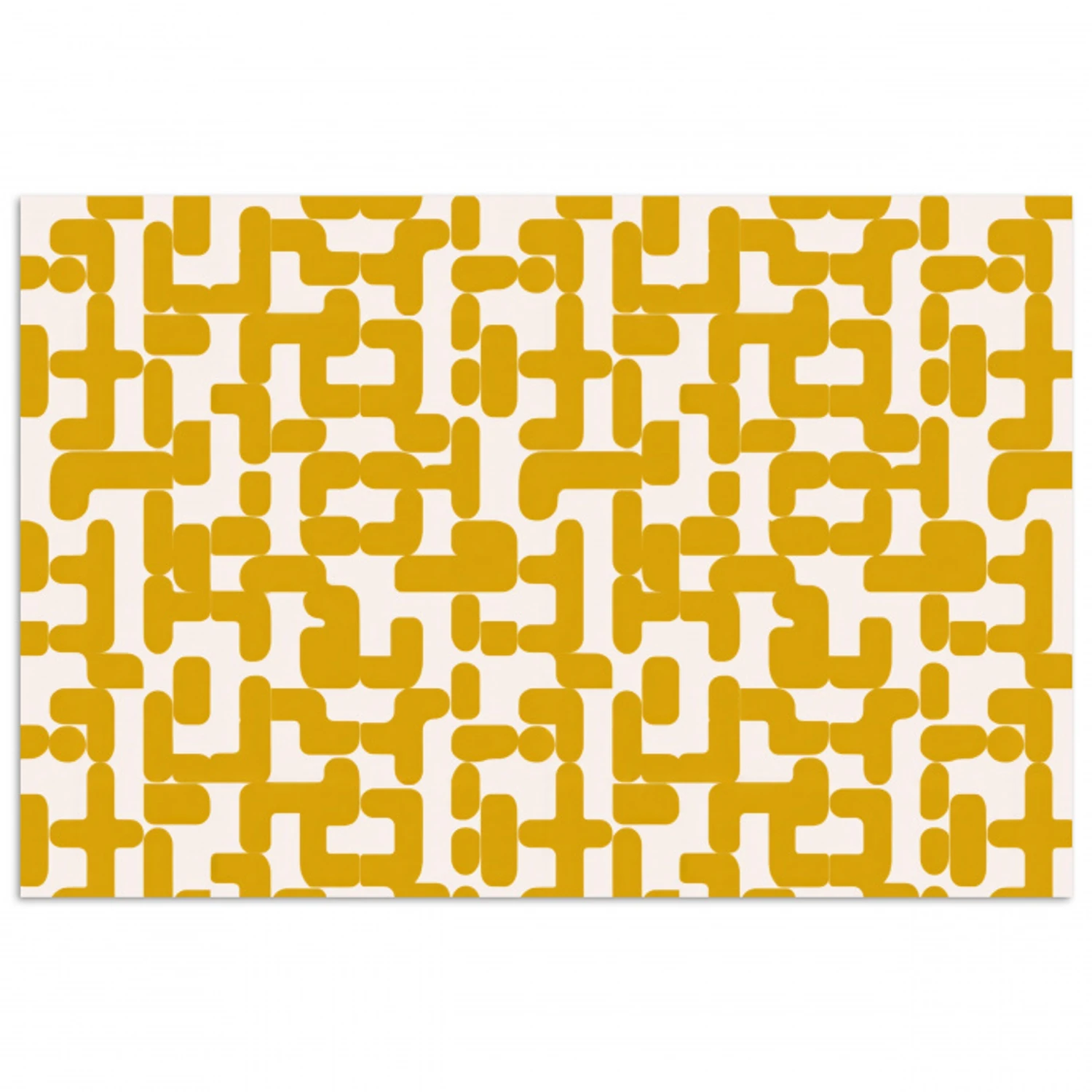 Geel - Beige - Patroon poster papier klein 62 -3d