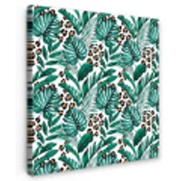Inductie beschermer - Panterprint - Bladeren - Jungle - Afdekplaat voor kookplaat Tuinposter op houten frame 2 cm dik klein -3d