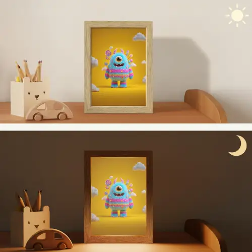 Monster - Snoep - Geel - Kleurrijk Light Box met kabel klein -sfeer3_kind