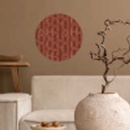 Abstract - Textuur - Bruin Wandcirkel behangsticker klein 186 -sfeer1