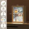Kerstdorp - Huizen - Sneeuw - Kerst Light Box met kabel (Tafellamp) klein -USP_NL