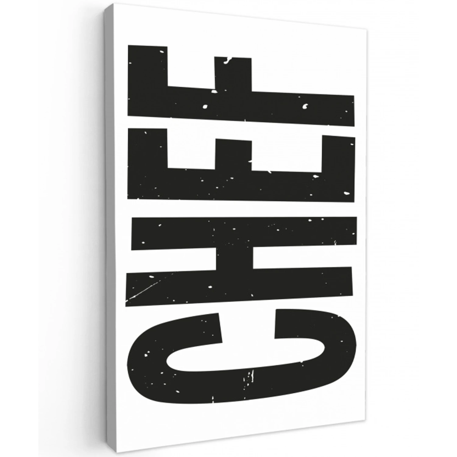 Chef - Japandi - Decoratie - Vintage Tuinposter op houten frame 2 cm dik klein -3d