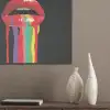 Lippen - Kleuren - Zwart PET vilt klein -sfeer6_closeup