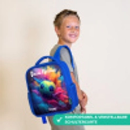 Neon - Bal - Kleurrijk Kinderrugzak - Blauw middel -sfeer3_DE