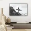 Surfer - Rots - Oceaan - Golven canvas 2cm klein -sfeer6