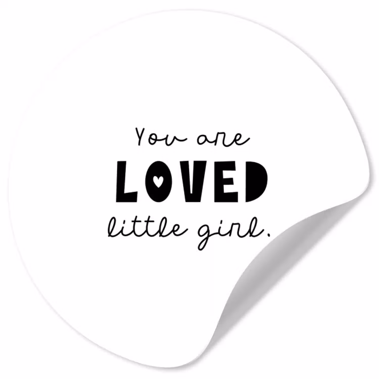 Behangcirkel - Quotes - Spreuken - You are loved little girl - Kinderen - Liefde