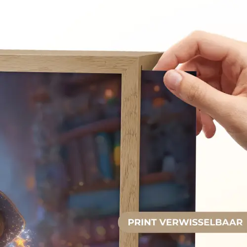 Tovenares - Magie - Toverstaf - Sterren Light Box met batterij (Wandlamp kind) middel -USP_websiteprintNL