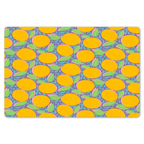 Sinaasappels - Bladeren - Kleurrijk Placemat vinyl groot 368 -zzsfeer1_Kitchenyeah-website
