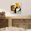 Geel - Abstract - Modern - Vormen aluminium wit klein -sfeer3