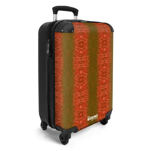 Rood groen slangenhuid met symmetrische schubstructuur NBS - Handbagage koffer - Volwassenen Unisex middel -productfoto_3d