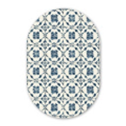 Grafisch - Tegel - Blauw Wandcirkel Ovaal Forex klein 630 -3d