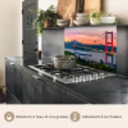 Brug - Rood - Skyline - Water keuken achterwand 2 middel -usp_FR