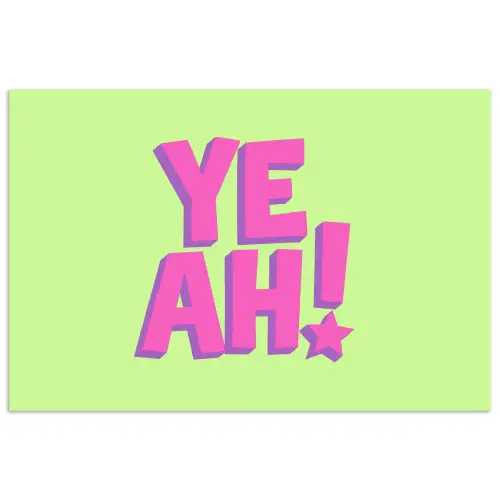 Groen - Neon - Quote poster papier klein -3d
